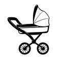 Pram icon Vector Illustration on the white background. Royalty Free Stock Photo
