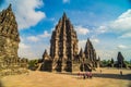 Prambanan or Candi Rara Jonggrang is a Hindu temple compound in Java, Indonesia, dedicated to the Trimurti: the Creator Brahma, Royalty Free Stock Photo