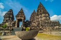 Prambanan or Candi Rara Jonggrang is a Hindu temple compound in Java, Indonesia, dedicated to the Trimurti: the Creator Brahma, Royalty Free Stock Photo