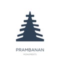 prambanan icon in trendy design style. prambanan icon isolated on white background. prambanan vector icon simple and modern flat