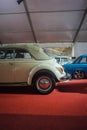 Freshly restored Volkswagen Beetle cabriolet displayed at Jogja VW Festival Royalty Free Stock Photo