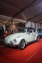 Freshly restored Volkswagen Beetle cabriolet displayed at Jogja VW Festival Royalty Free Stock Photo