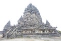 Prambanan main temple on white sky Royalty Free Stock Photo