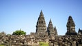 Prambanan Temple in Indonesia, blue sky in summer Royalty Free Stock Photo