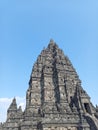 Prambanan Temple stands firmly under the blue sky Royalty Free Stock Photo