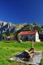 Pramosio mountain hut in the Carnia Alps. Friuli, Italy Royalty Free Stock Photo