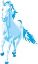 Prancing blue horse Royalty Free Stock Photo