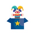 prank box fools day clown Royalty Free Stock Photo