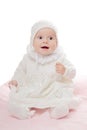 Prankish baby girl Royalty Free Stock Photo