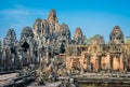 Prasat bayon temple Angkor Thom Cambodia Royalty Free Stock Photo