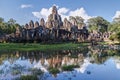 Prasat Bayon temple in the centre of Angkor Thom city complex Royalty Free Stock Photo