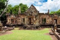 Prasat Muang Tam, an ancient Khmer-style temple complex in Buriram Province, Thailand Royalty Free Stock Photo