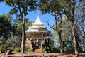 Prasat Khao Kra with shady trees, at Buriram province, Thailand