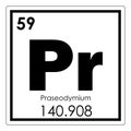 Praseodymium chemical element Royalty Free Stock Photo