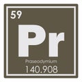 Praseodymium chemical element Royalty Free Stock Photo