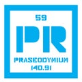 Praseodymium chemical element Royalty Free Stock Photo