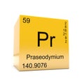 Praseodymium chemical element symbol from periodic table Royalty Free Stock Photo