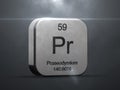 Praseodymium element from the periodic table Royalty Free Stock Photo