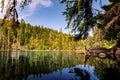 Prasily lake in Sumava national park, Czech Republic. Royalty Free Stock Photo