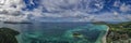 Praslin island seychelles paradise beach aerial drone panorama landscape anse volbert