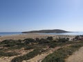 Prasonisi Beach rhodes, greeke. Royalty Free Stock Photo