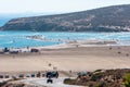 Prasonisi cape on Rhodes island in Greece Royalty Free Stock Photo