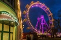 Prater Ferris Wheel in Christmas Evening Royalty Free Stock Photo