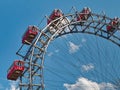 Prater Riesenrad gianf Ferris wheel in Vienna view Austria prater funfair Royalty Free Stock Photo