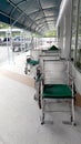 Wheelchairs for receiving patients, service concept.