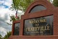 Welcome to Prattville sign at an angle