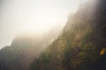 Pravcicka Gate in autumn colors in Saxon switzerland national park in Czech republic on the Kamenice River, Bohemian Switzerland. Royalty Free Stock Photo