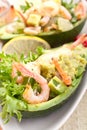 Prawn and Avocado Salad Royalty Free Stock Photo