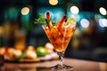 Prawn Cocktail in a close-up shot, macro shot - made with generative AI tools Royalty Free Stock Photo