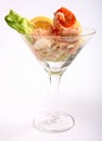 Prawn cocktail side view Royalty Free Stock Photo