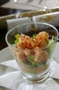 Prawn cocktail started presentation Royalty Free Stock Photo