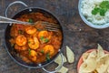 Prawn curry and rice Royalty Free Stock Photo