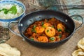 Prawn curry and rice Royalty Free Stock Photo