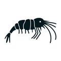 Prawn icon. Vector illustration decorative design