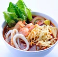 Prawn noodle asia food Royalty Free Stock Photo