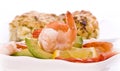 Prawn salad with avocado Royalty Free Stock Photo