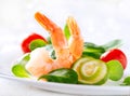 Prawn salad Royalty Free Stock Photo