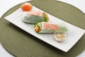 Prawn salad sushi roll Royalty Free Stock Photo