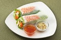 Prawn salad sushi roll Royalty Free Stock Photo