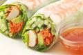 Prawn salad sushi roll Royalty Free Stock Photo