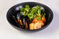 Prawn, scallops and mussels Royalty Free Stock Photo
