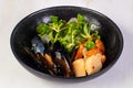 Prawn, scallops and mussels Royalty Free Stock Photo