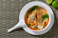 Prawn spicy and sour soup tom yum kung,Thai food Royalty Free Stock Photo