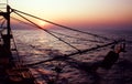 Prawn trawler at sea on the fishing grounds in the Timor Sea Royalty Free Stock Photo