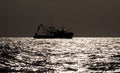 Prawn trawler at sea on the fishing grounds in the Timor Sea Royalty Free Stock Photo