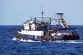 Prawn trawler at sea on the fishing grounds in the Timor Sea Royalty Free Stock Photo